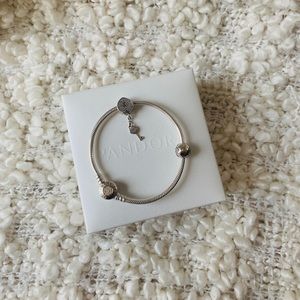 Pandora Signature 14k Gold Clasp Bracelet